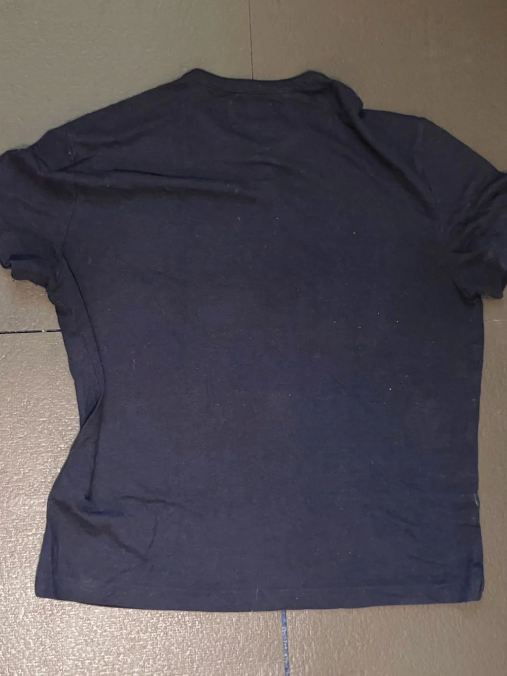 Banana Republic Linen Blend Men’s Navy Henley Short Sleeve Shirt